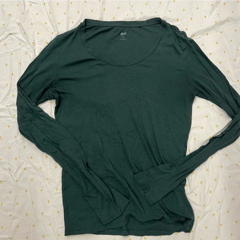 Dark Green Long Sleeve Top